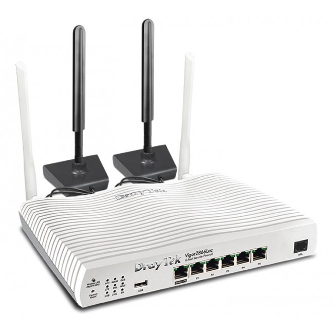 DrayTek Vigor 2866L wireless router Gigabit Ethernet Dual-band (2.4 GHz / 5 GHz) 4G White