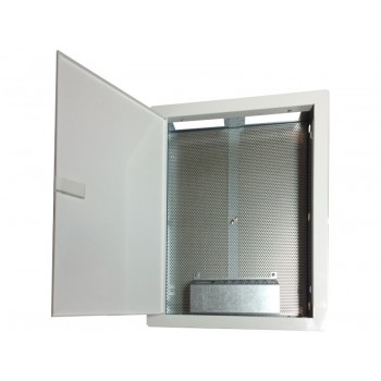 Enclosure / cabinet, multimedia 500x350x90, flush-mounted, perforated door, 1 x gn. electric, 14 x gn. Keystone ALANTEC
