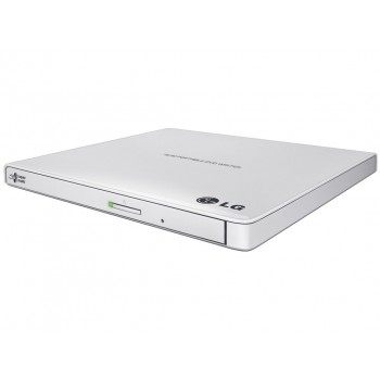 H.L Data Storage | Ultra Slim Portable DVD-Writer | GP57EW40 | Interface USB 2.0 | DVD R/RW | CD read speed 24 x | CD write speed 24 x | White | Desktop/Notebook