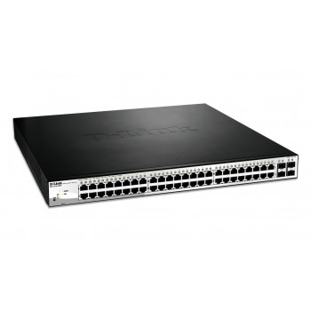 D-Link DGS-1210-52MP network switch Managed L2 Gigabit Ethernet (10/100/1000) Black, Silver 1U Power over Ethernet (PoE)