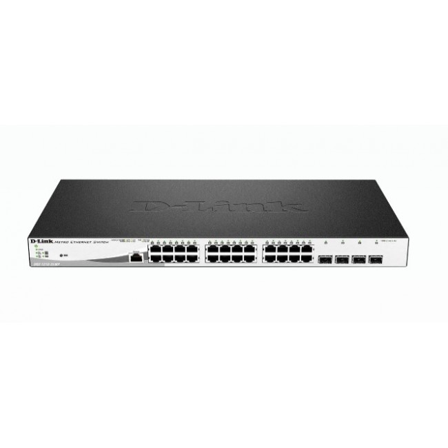 D-Link 28-Port Gigabit PoE+ Smart Managed Switch including 4 x 100/1000Mbps Combo Ports D-Link 28-Port Gigabit PoE+ Smart Managed Switch including 4 x 100/1000Mbps Combo Ports