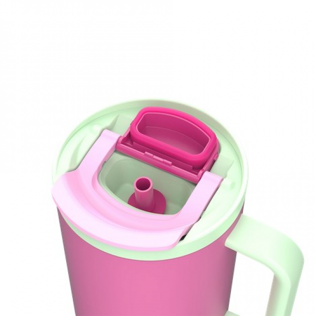 Thermal mug with telescopic straw Kambukka Rio Tumbler 950ml Bubblegum Mint