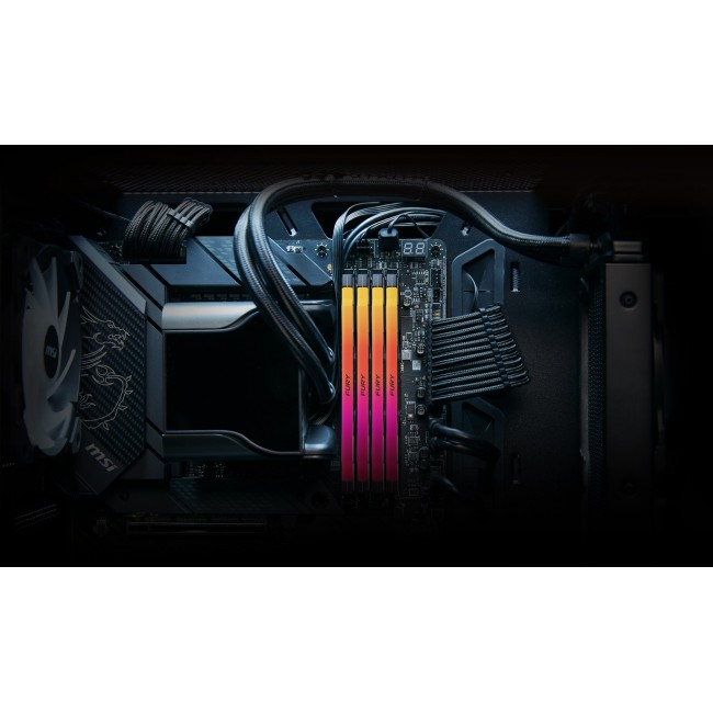 Kingston Technology FURY 16GB 7200MT/s DDR5 CL38 DIMM (Kit of 2) Renegade RGB XMP Kingston Technology FURY 16GB 7200MT/s DDR5 CL38 DIMM (Kit of 2) Renegade RGB XMP