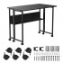 Folding desk table Maclean, black, mobile 100x58cm, max. 50kg, MC-126 B