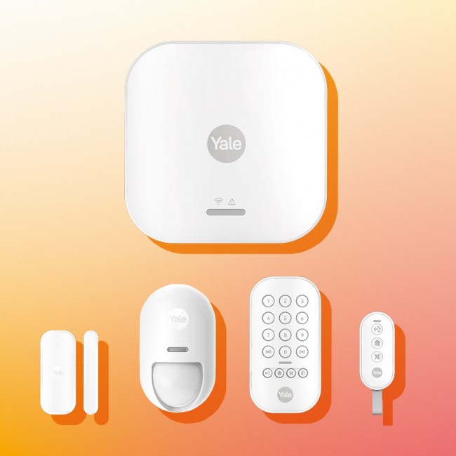 Yale smart alarm starter kit 6 elements - Control unit, Siren, Keypad, Remote control, Motion detector, Window/door detector