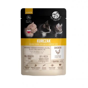PET REPUBLIC Junior Chicken in a delicate sauce - wet cat food - 100g