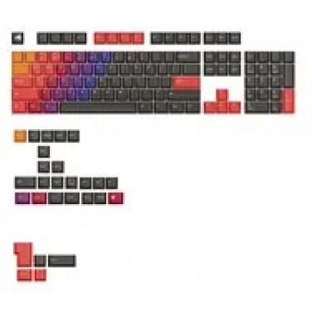 Glorious GPBT Gradient Keycaps, ANSI Layout (US), PBT, Dye-Sub - Celestial Fire