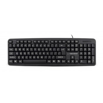 Esperanza EK129 keyboard USB QWERTY UK English Black