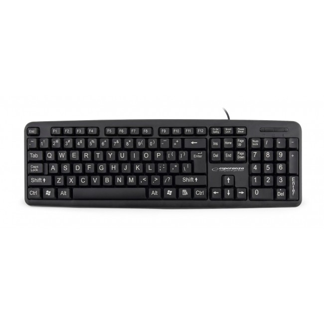 Esperanza EK129 keyboard USB QWERTY UK English Black