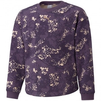 Puma Alpha AOP Crew FL Sweatshirt Purple 589241 16 116cm