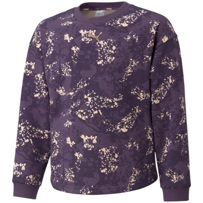 Puma Alpha AOP Crew FL Sweatshirt Purple 589241 16 116cm Puma Alpha AOP Crew FL Sweatshirt Purple 589241 16 116cm