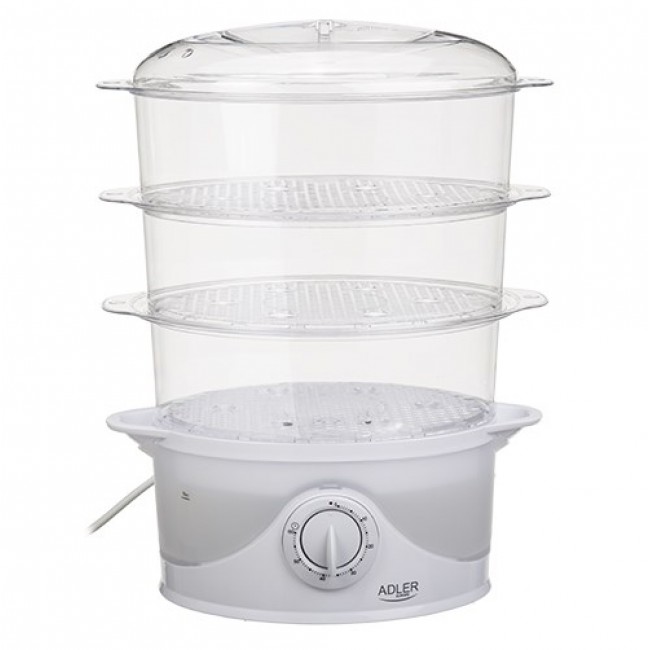 Adler AD 633 steam cooker 3 basket(s) White Freestanding 800 W Adler AD 633 steam cooker 3 basket(s) White Freestanding 800 W