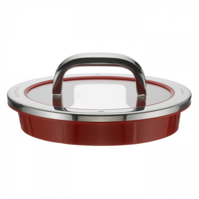 WMF 8900541245 pan lid Round Red, Stainless steel