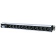 Intellinet Vertical Rackmount 12-Output Power Distribution Unit (PDU), EU CEE 7/3 Outlets, With Single Air Switch, No Surge Protection, Built-in 1.6m Power Cord with EU CEE 7/4 Plug