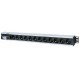 Intellinet Vertical Rackmount 12-Output Power Distribution Unit (PDU), EU CEE 7/3 Outlets, With Single Air Switch, No Surge Protection, Built-in 1.6m Power Cord with EU CEE 7/4 Plug
