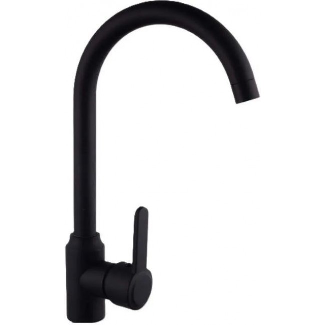 PYRAMIS LEFKADA sink (59x44) 1B 1D black + Lungo volcano Black Edition tap - 070261111LBE