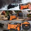 Extralink RADIO AWARYJNE SOLARNE Z KORBKA DYNAMO POWERBANK 4000MAH Z LATARKA SOS SR-4000 Portable Analog Black, Orange