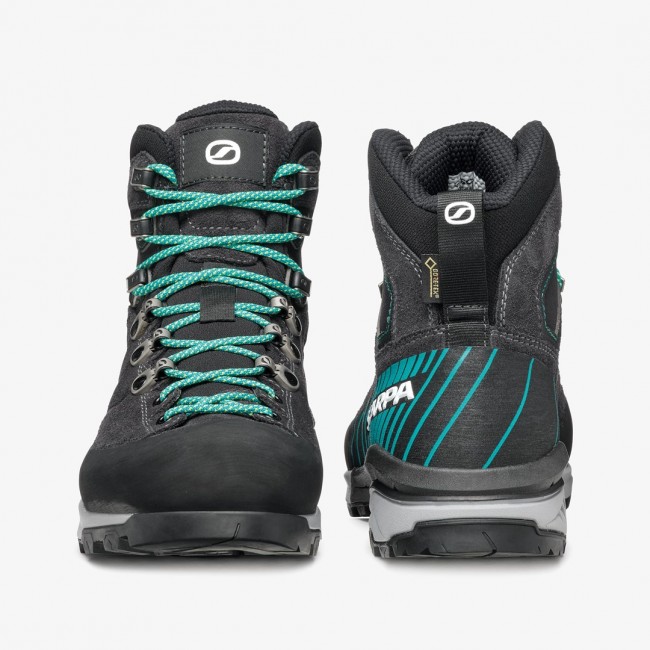 Scarpa MESCALITO TRK GTX WOMAN, 37.5, Dark Anthracite - Tropical Green