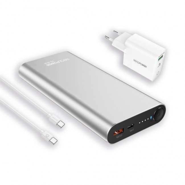 RealPower PB-20000PD Lithium-Ion (Li-Ion) 20000 mAh Aluminium RealPower PB-20000PD Lithium-Ion (Li-Ion) 20000 mAh Aluminium