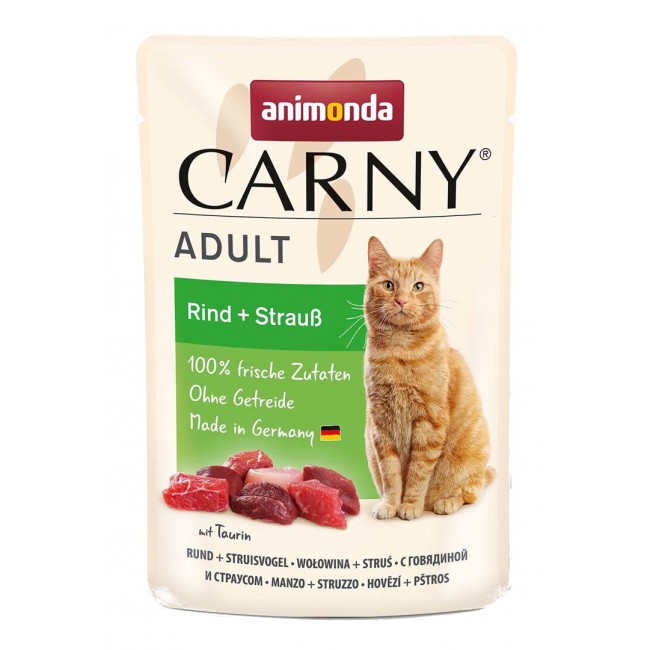 ANIMONDA Carny Adult Beef and ostrich - wet cat food - 85g ANIMONDA Carny Adult Beef and ostrich - wet cat food - 85g