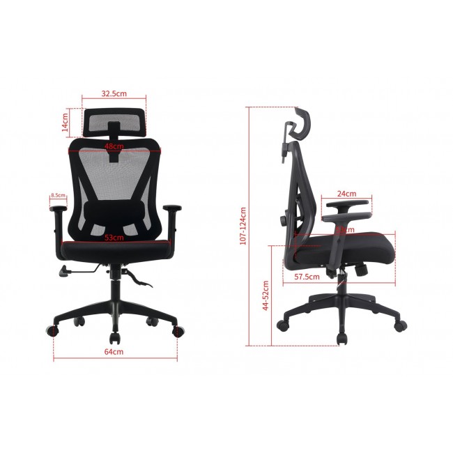 Activejet T5 ergonomic office chair black Activejet T5 ergonomic office chair black