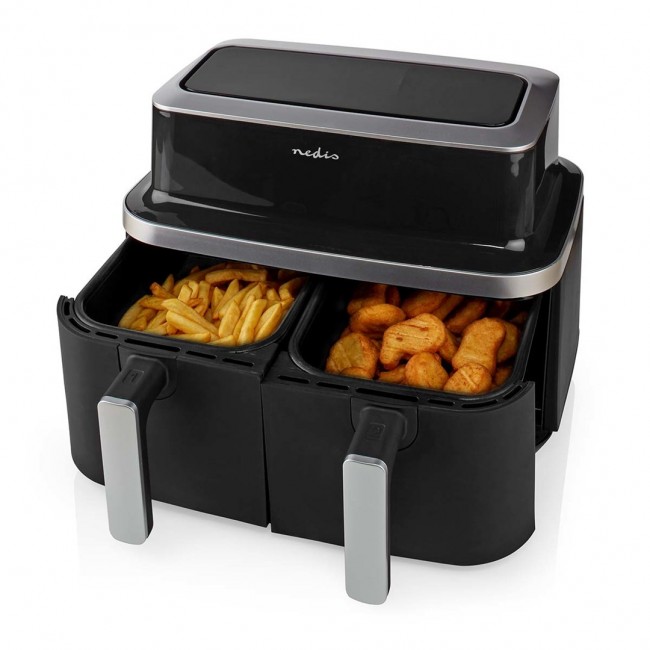 Nedis KAAF320BK fryer Double 4.2 L Stand-alone 2600 W Hot air fryer Black