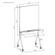 Ergo Office mobile dry erase board, vertical orientation, white, single sided, with shelf, board dimensions 1190x790mm, ER-305