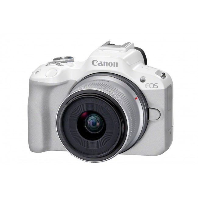 Canon EOS R50, White + RF-S 18-45mm F4.5-6.3 IS STM Kit MILC 24.2 MP CMOS 6000 x 4000 pixels
