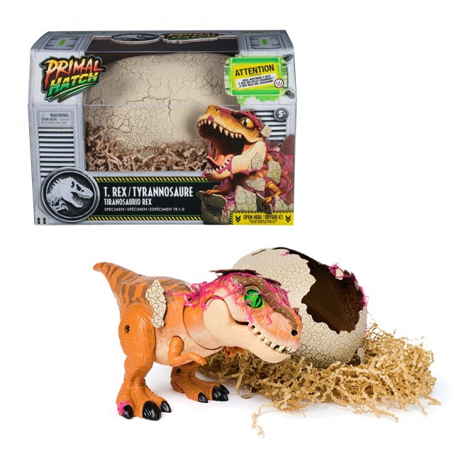 Jurassic World Primal Hatch Interactive Toy Dinosaur & Egg, Hatch & Train your own Baby Dino with 100+ Sounds & Reactions, Kids Toys for Boys & Girls Aged 5 & Up