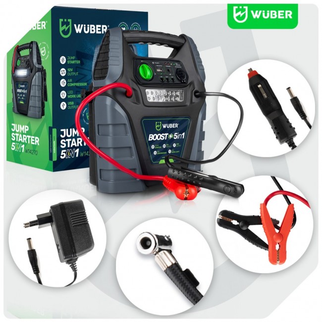5-in-1 booster compressor with jump starter W14270 WUBER