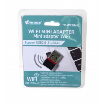 Vakoss TC-WF206K USB WLAN (Wi-Fi) Network Adapter 2.4GHz