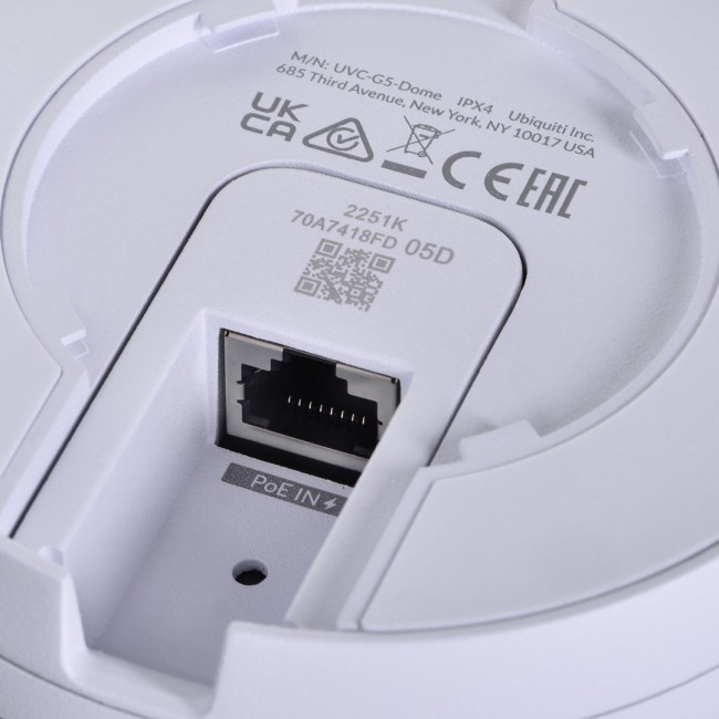 Ubiquiti UVC-G5-Dome IP security camera Indoor & outdoor 2688 x 1512 pixels Ceiling/wall Ubiquiti UVC-G5-Dome IP security camera Indoor & outdoor 2688 x 1512 pixels Ceiling/wall