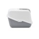 SAVIC Nestor White-Grey - Covered Cat Litter Box - 56x39x38.5 cm - 1 pc SAVIC Nestor White-Grey - Covered Cat Litter Box - 56x39x38.5 cm - 1 pc