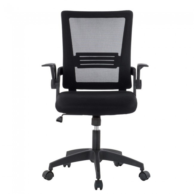 Techly Black Office chair with padded seat and net fabric back Techly Black Office chair with padded seat and net fabric back