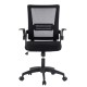 Techly Black Office chair with padded seat and net fabric back Techly Black Office chair with padded seat and net fabric back