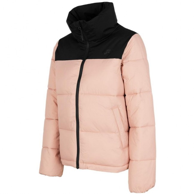 Women's jacket 4F powder coral H4Z22 KUDP014 65S Women's jacket 4F powder coral H4Z22 KUDP014 65S