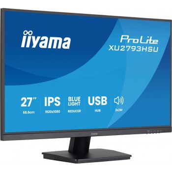 iiyama ProLite 27 IPS technology panel with USB hub and 100Hz refresh rate