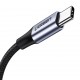 Ugreen CM556 Cable with USB-C and DisplayPort 8K connectors, 1 m long - grey