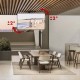 Maclean electric TV mount, ceiling mount, Tuya support, max. VESA 800x400, reg. in pos. +90 ~-90 , for TV 43-86