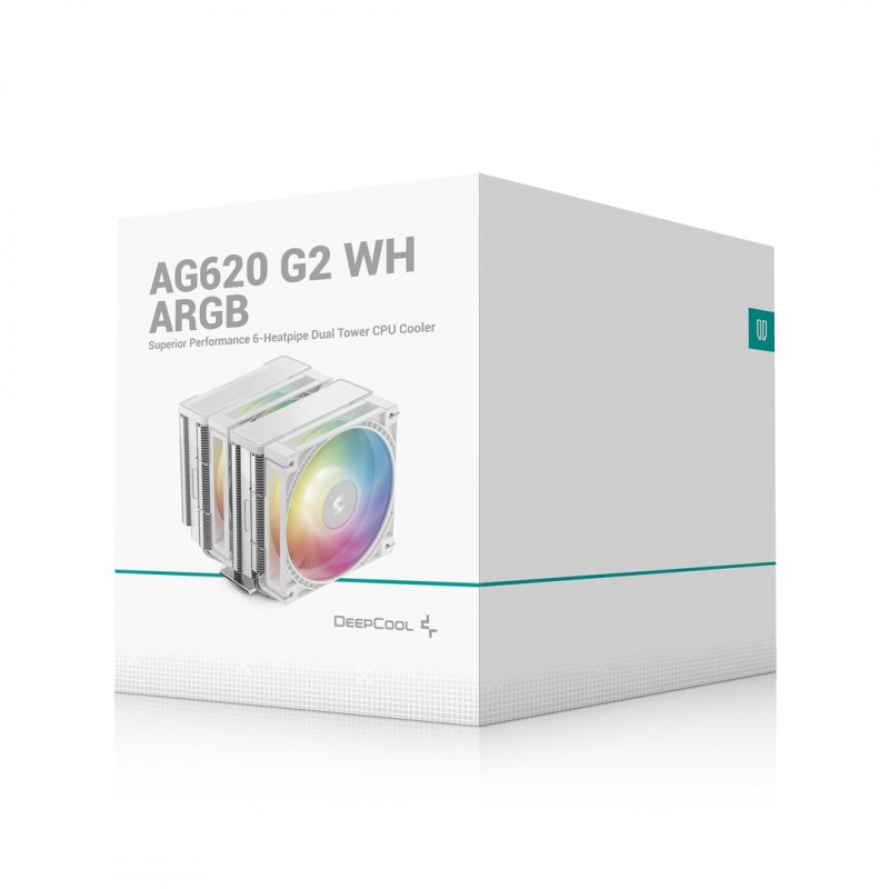 DeepCool AG620 G2 WH ARGB Processor Air cooler 12 cm White 1 pc(s)