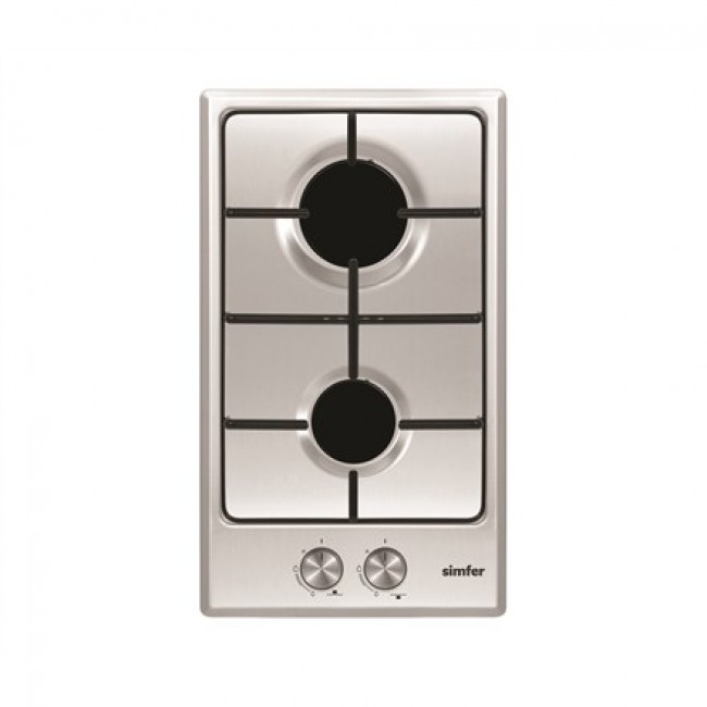 Simfer | Hob | H3.200.VGRIM | Gas | Number of burners/cooking zones 2 | Rotary knobs | Stainless steel Simfer | Hob | H3.200.VGRIM | Gas | Number of burners/cooking zones 2 | Rotary knobs | Stainless steel