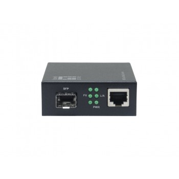 LevelOne Smart Gigabit RJ45-SFP Media Converter, Compatible with 19-inch rack-mountable chassis