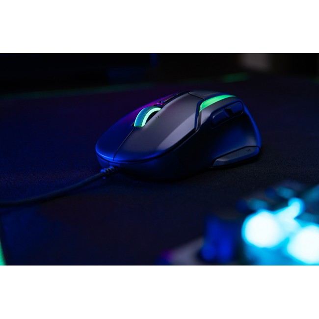 Turtle Beach Kone II Ash Black Wired Ergonomic RGB Gaming Mouse, 26K DPI Optical Sensor, 100M Click Life Optical Switches, 23 Customizable Inputs, 4D Scroll Wheel, Pure PTFE glides Turtle Beach Kone II Ash Black Wired Ergonomic RGB Gaming Mouse, 26K DPI Optical Sensor, 100M Click Life Optical Switches, 23 Customizable Inputs, 4D Scroll Wheel, Pure PTFE glides