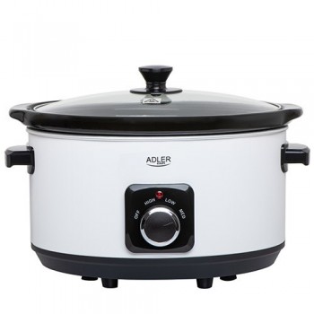 Adler AD 6413W slow cooker 5.8 L 290 W White, Black