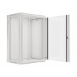 Lanberg wall-mounted installation rack cabinet 19'' 18U 600x450mm gray (glass door) Lanberg wall-mounted installation rack cabinet 19'' 18U 600x450mm gray (glass door)