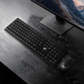 NanoRS Wireless Keyboard and Mouse Combo with Ergonomic Design RS580 for Smooth and Efficient Use