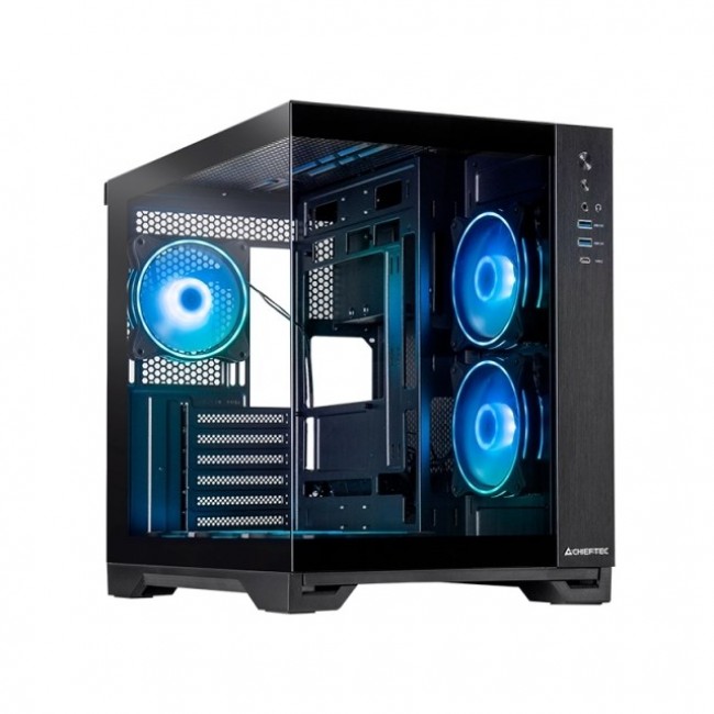 Chieftec Visio GM-30B-TG-OP schwarz Tempered Glass x 2 Cube Black Chieftec Visio GM-30B-TG-OP schwarz Tempered Glass x 2 Cube Black