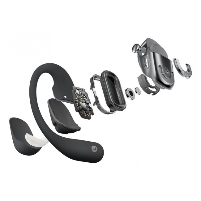 SHOKZ OpenFit 2 Headphones Wireless Ear-hook Calls/Music/Sport/Everyday Black