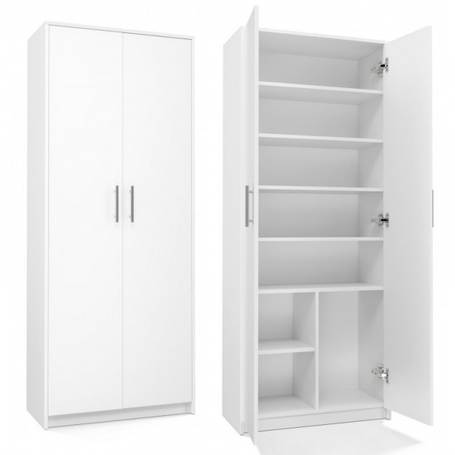 Filing cabinet OLIV 2D 74x35x180 cm, white