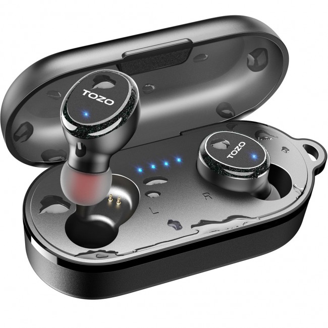 TOZO T10S True Wireless Stereo (TWS) In-Ear USB Type-C Bluetooth Headset Black
